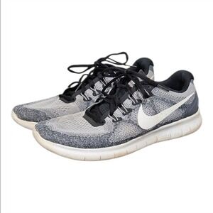 Nike Free RN 2017 Wolf Grey Black Running Shoes Sneakers Women's 11 880840-002